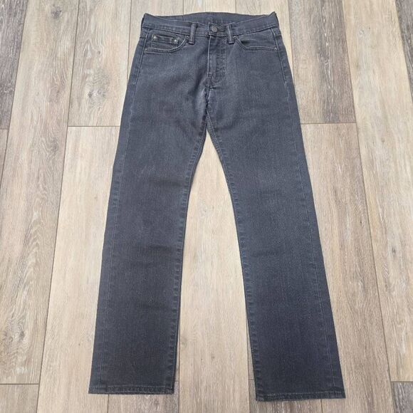 Levi's Strauss black slim straight denim men's jeans 28x30 - Picture 2 of 14